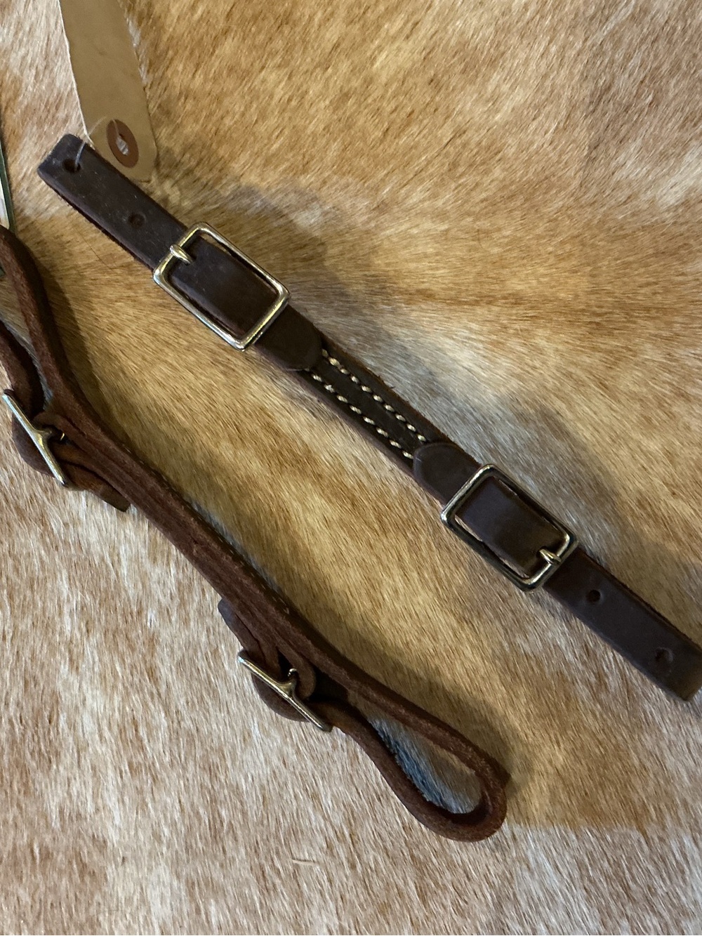 2 Latigo Leather Reiners Curb Strap
